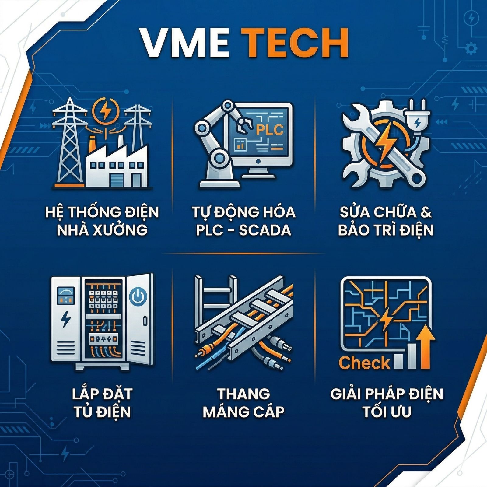 VME TECH - Đơn vị Tư vấn, Thiết kế, Thi công hệ thống điện uy tín chuyên nghiệp