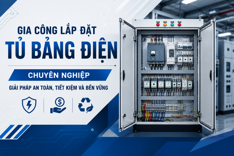 Gia công lắp đặt tủ bảng điện
