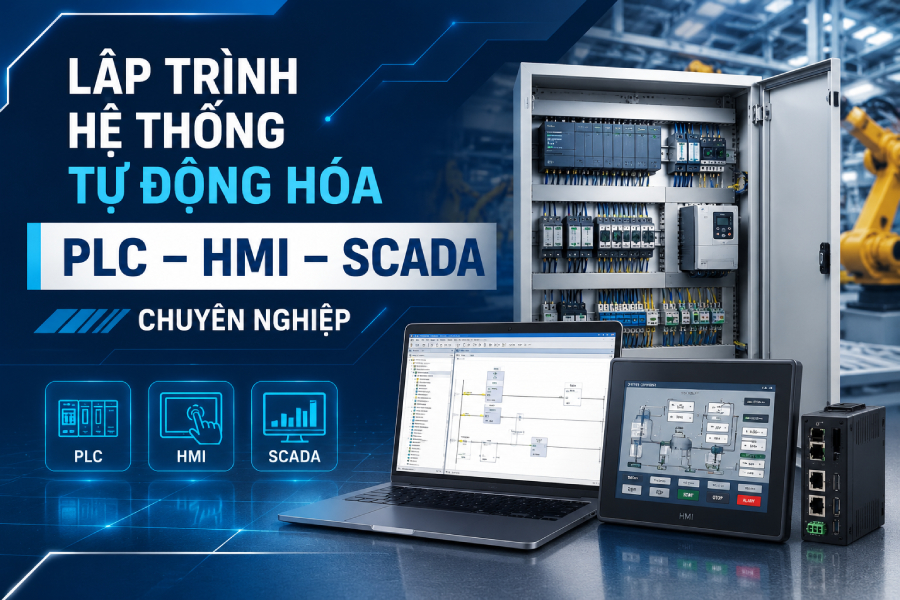 Lập trình hệ thống tự động hoá PLC-HMI-SCADA